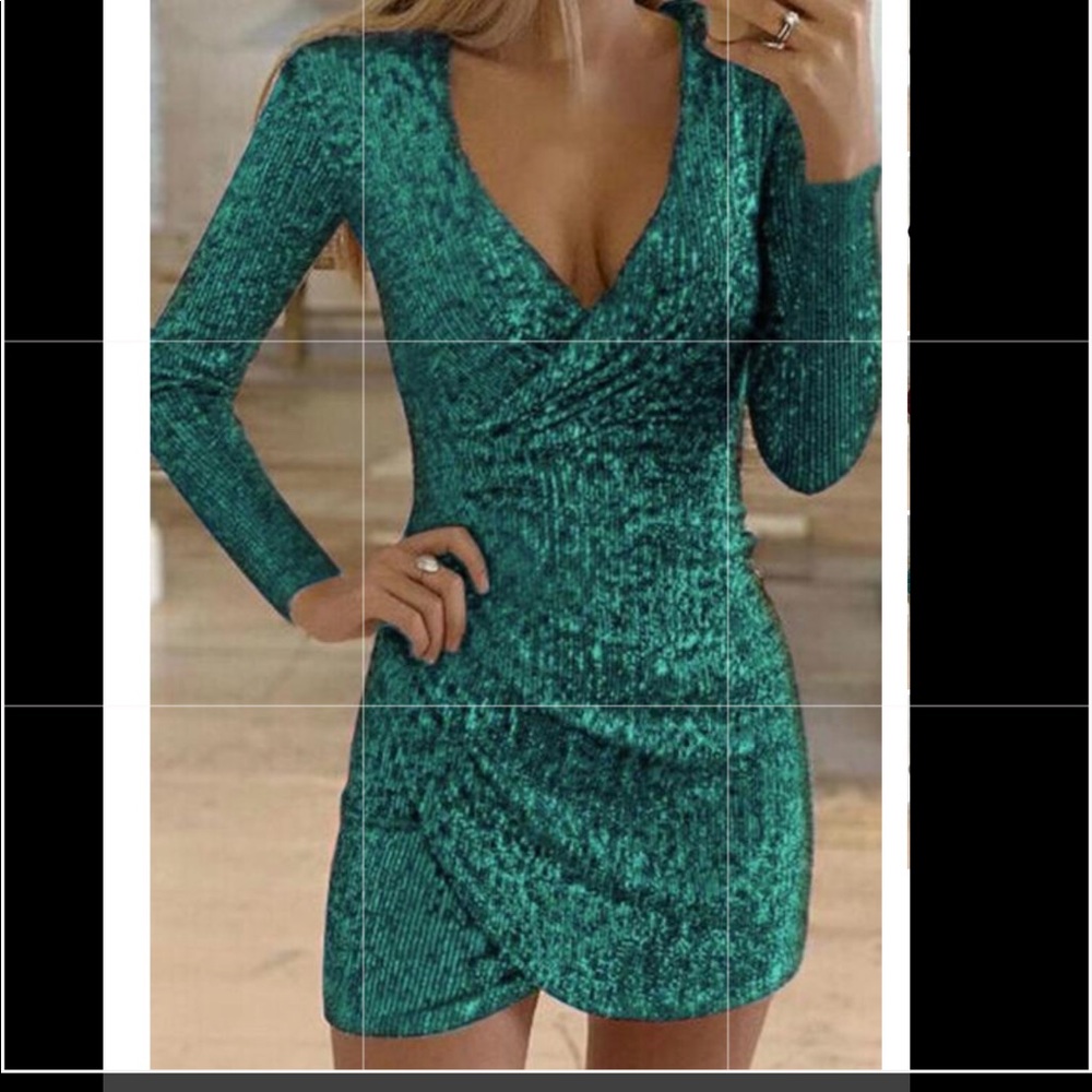 Green holiday dress